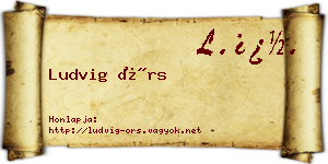 Ludvig Örs névjegykártya