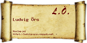 Ludvig Örs névjegykártya