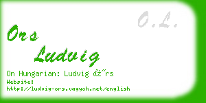 ors ludvig business card